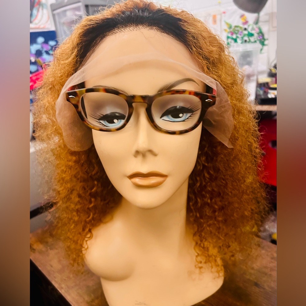 Blonde and Black Curly 💯BRAZILIAN HUMAN HAIR